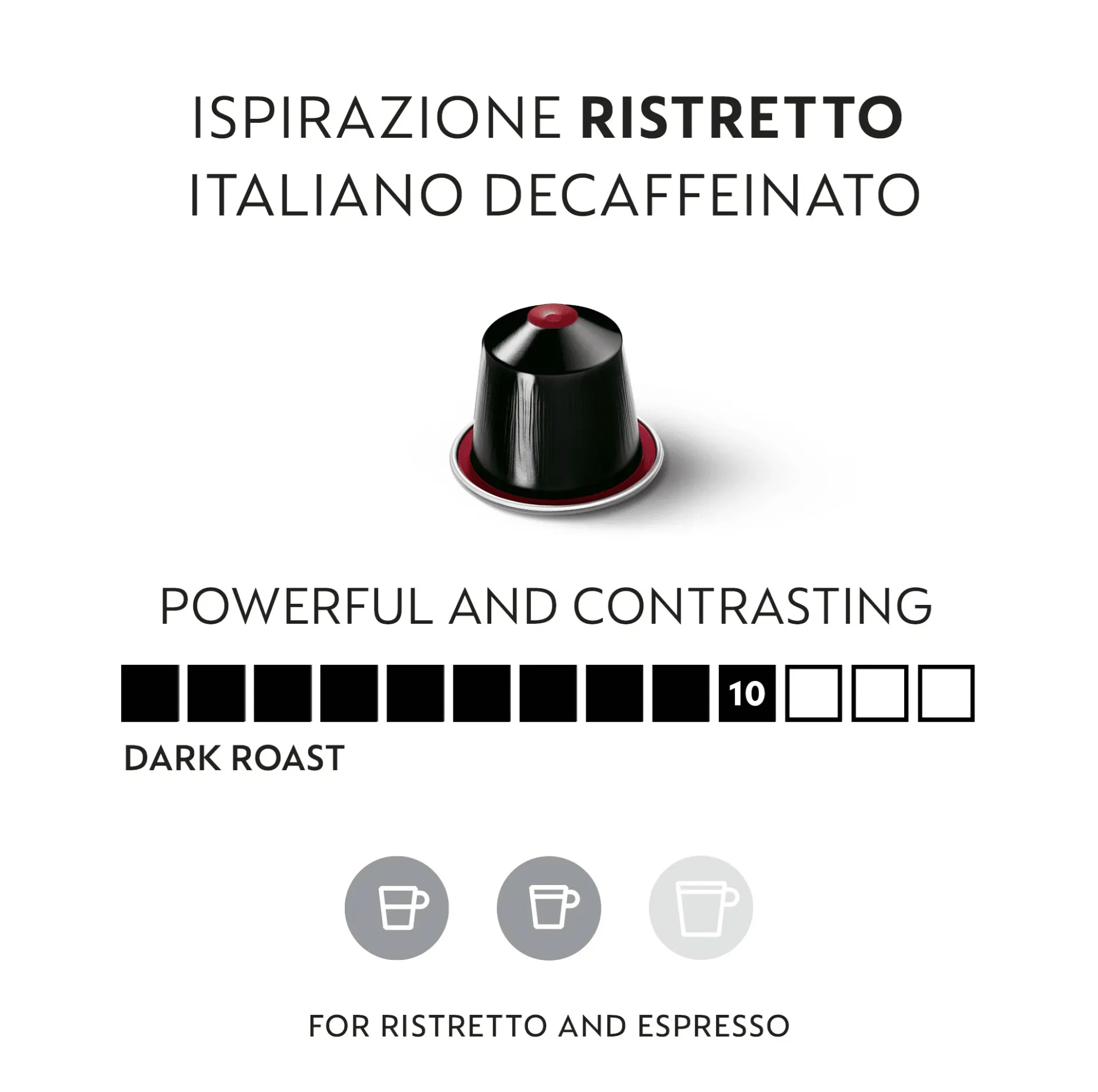 قهوه نسپرسو مدل Ispirazione Ristretto Decaffeinato حجم 40 میلی لیتر