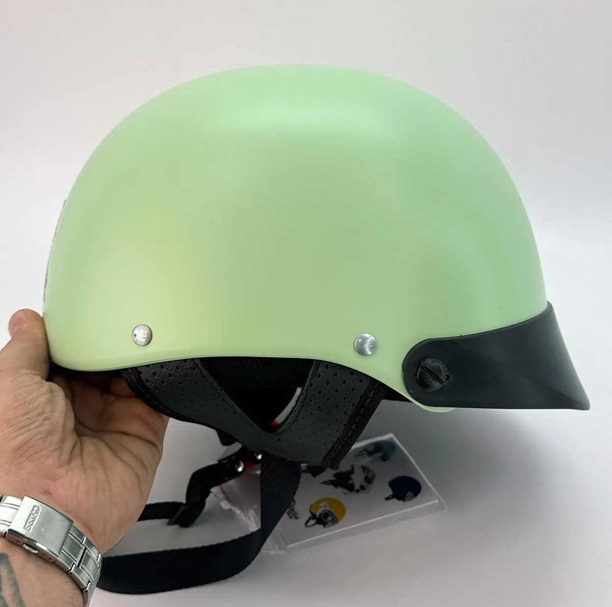 کلاه کاسکت بدون فک تفتان مدل Green Glide کد 2431
