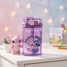 قمقمه کودک مدل کتابی دومخزنه طرح استیچ و آنجل Stitch & Angel گنجایش 0.5 لیتر
