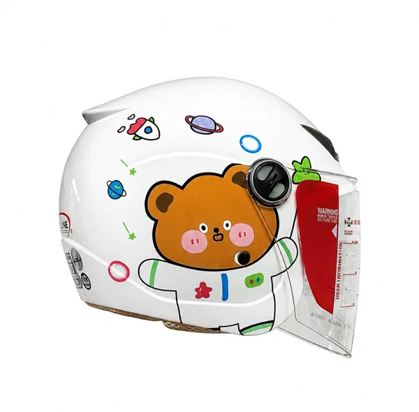 کلاه کاسکت بچگانه ردلاین مدل BRIGHT WHITE / Little Bear 908