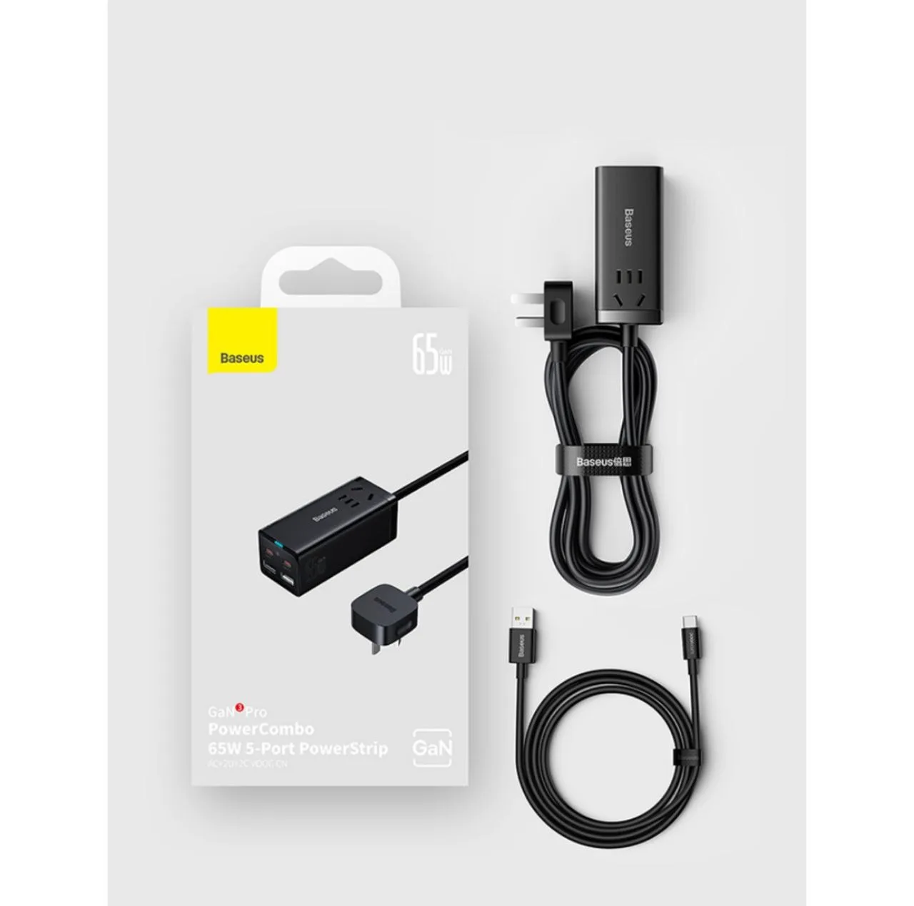شارژر رومیزی باسئوس مدل Power Combo 65W به همراه کابل USB-C