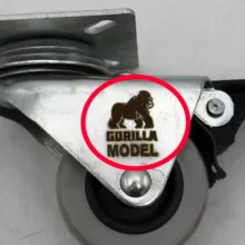 چرخ گردان ترمزدار کفی دار مدل گوریلا طرح دوقلو کد YPT-KAFI-2GHOLO-50MM