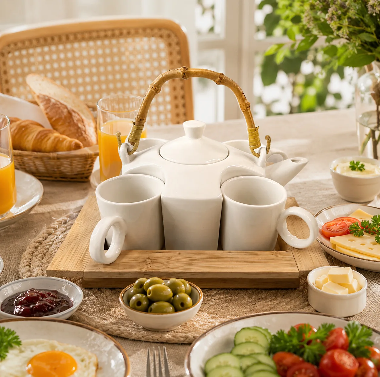سرویس چای خوری 6 پارچه 4 نفره مدل 25575