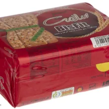 بیسکویت پنج غله با تزئین خرفه و کنجد سلامت - 215 گرم