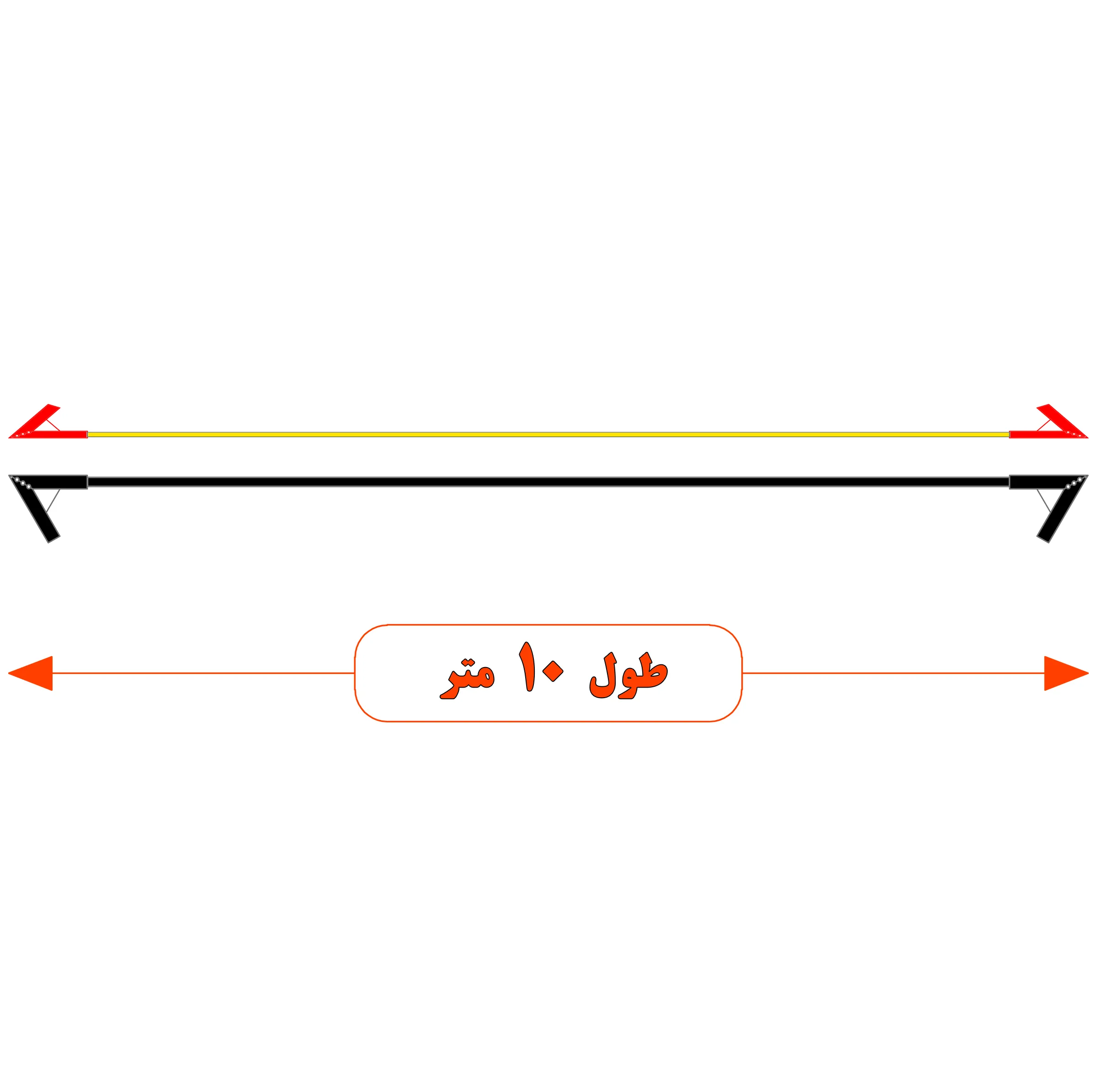 کابل اتصال باتری خودرو مدل Bavaria 1200A-10m مجموعه دو عددی