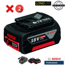 باتری لیتیومی 18 ولت 5 آمپر بوش مدل GBA 18V 5.0 AH - AMP Share مجموعه 3 عددی