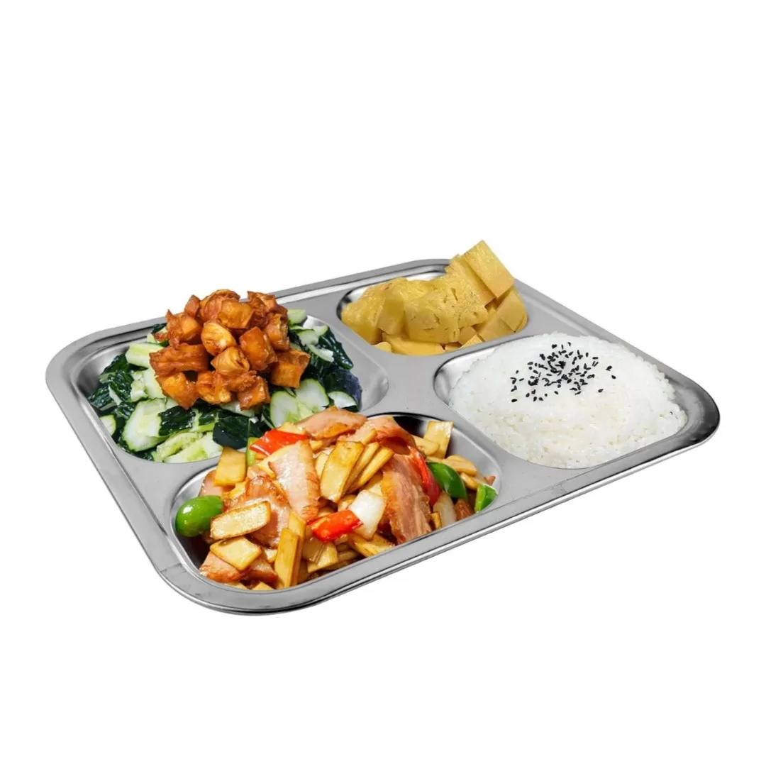 بشقاب غذا خوری مدل چند خانه بسته 2 عددی