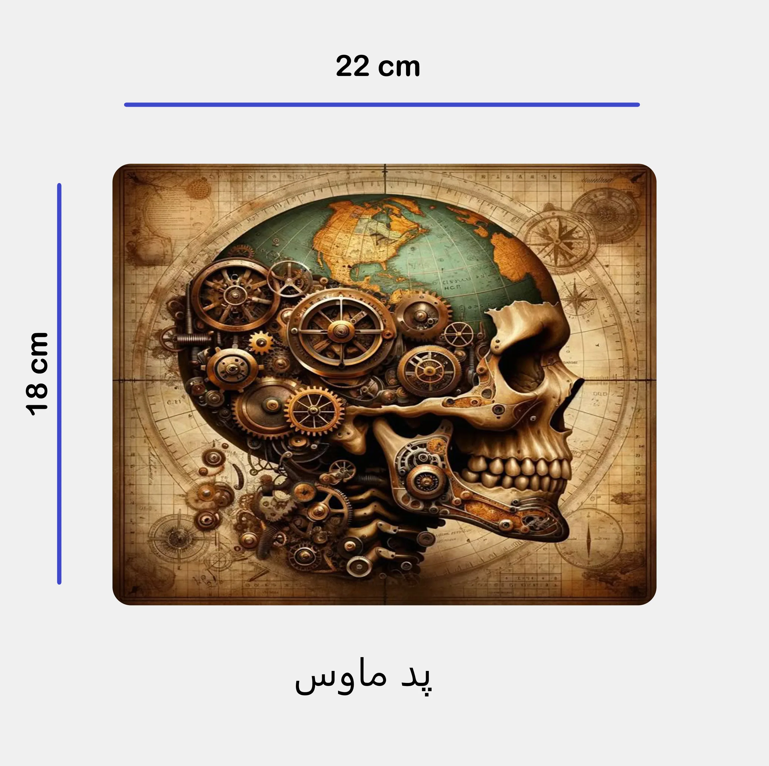 ست ماگ سرامیکی به همراه زیر لیوانی و پدماوس مدل اسکلت کد 391