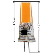 لامپ ژله ای 5 وات مدل G4-220V-5W-COB پایه G4 بسته 4 عددی