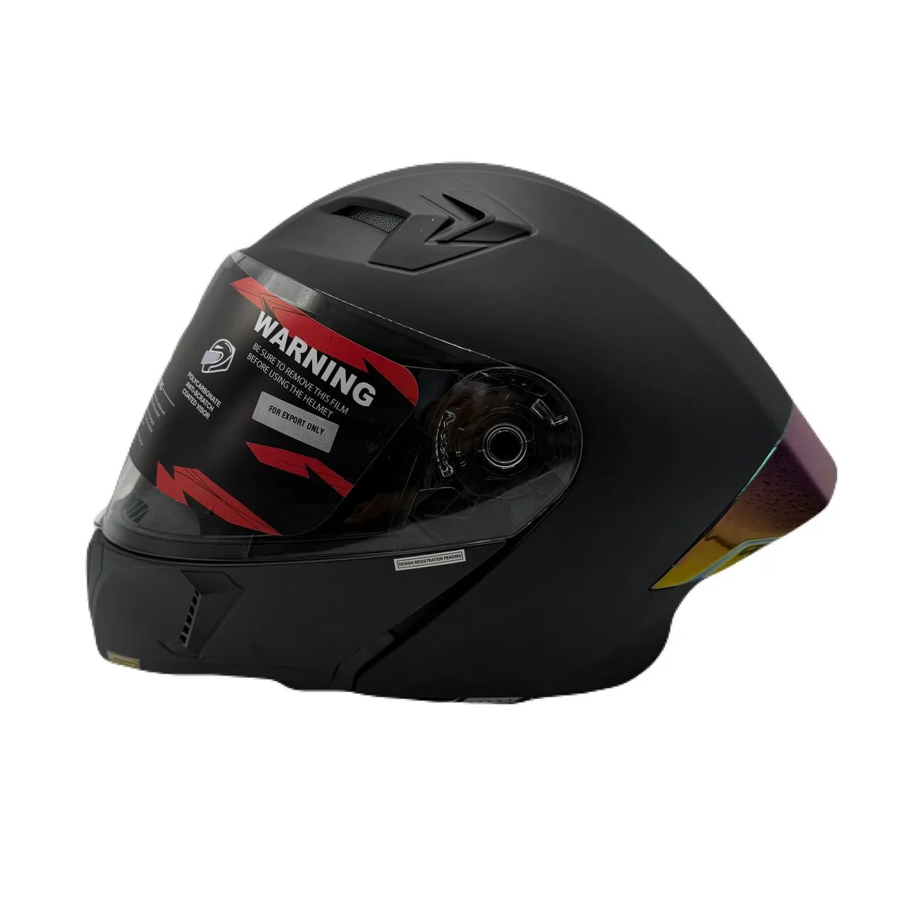 کلاه کاسکت فک متحرک استیل برد مدل SB21 BLACK به همراه طلق اضافه رنگی