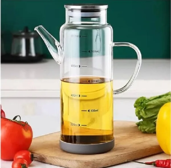 ظرف روغن مدل درب استیل واشردار ظرفیت 1000میلی لیتر