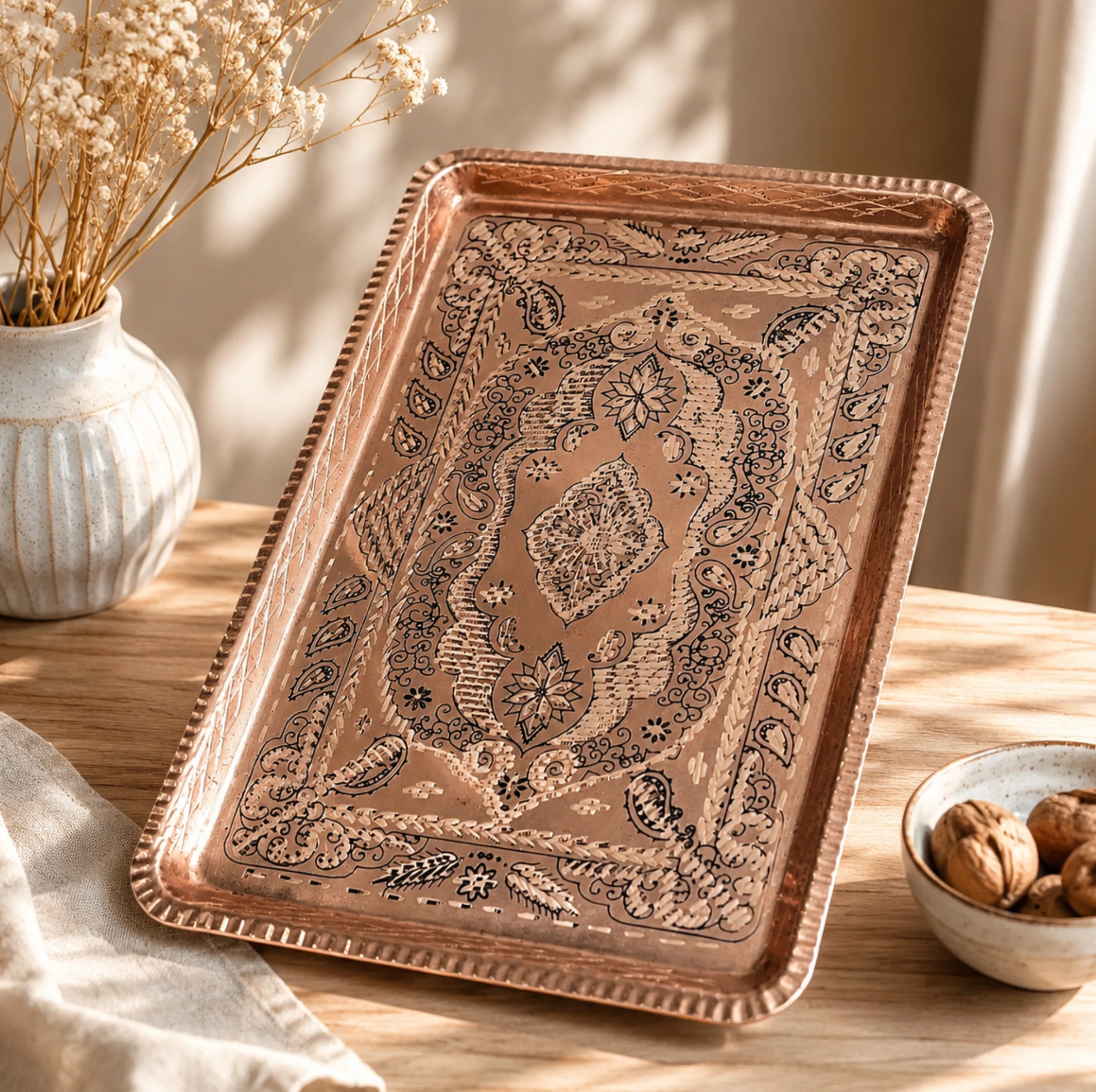 سینی مسی مدل تراش