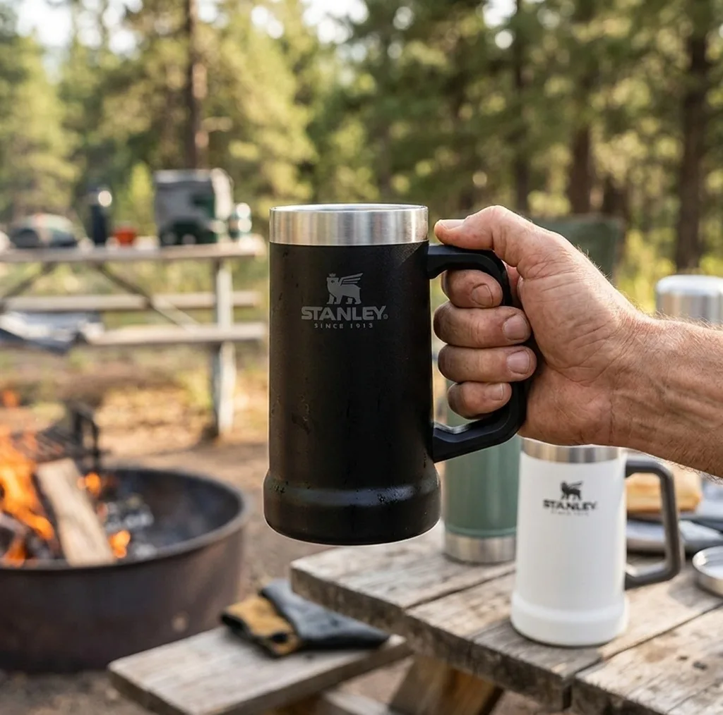 ماگ سفری استنلی مدل Adventure Big Grip Beer Stein گنجایش 0.709 لیتر