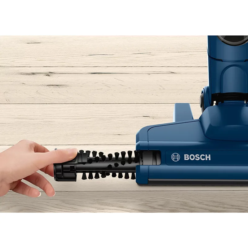 جارو شارژی عصایی بوش مدل BCHF2MX20 با باتری 20 ولت لیتیومی، مدت کارکرد تا 44 دقیقه، فناوری Easy Clean System، برس Electro برای سطوح مختلف، نازل منعطف، فیلتر قابل شستشو و دو سطح قدرت