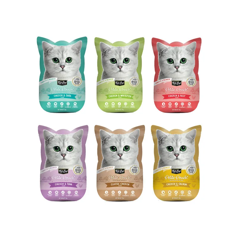 پوچ گربه بالغ کیت کت مدل Cat Pouch Mix طعم میکس مرغ وزن 14 گرم بسته 6 عددی