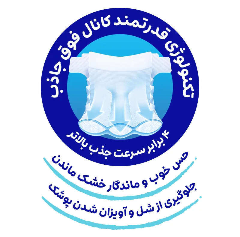 پوشک شورتی کانال دار بچه مای بیبی مدل اکو سایز شش 22 عددی