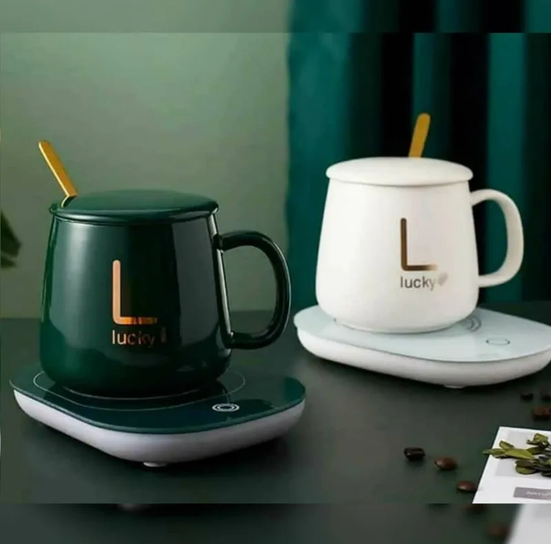 ماگ حرارتی لاکی مدل Temperature Plus به همراه صفحه گرمکن برقی
