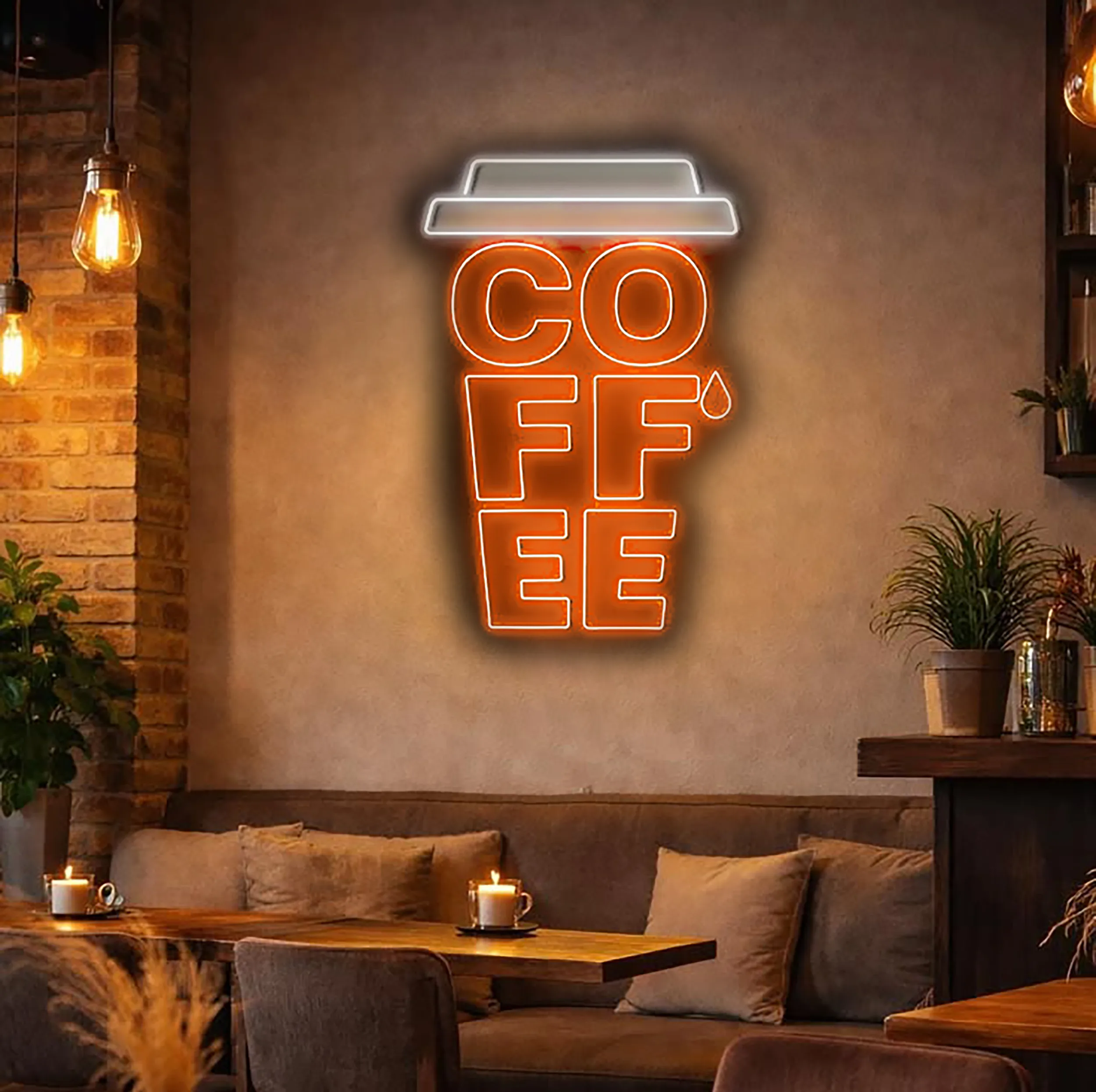 چراغ نئونی مدل  coffee mug