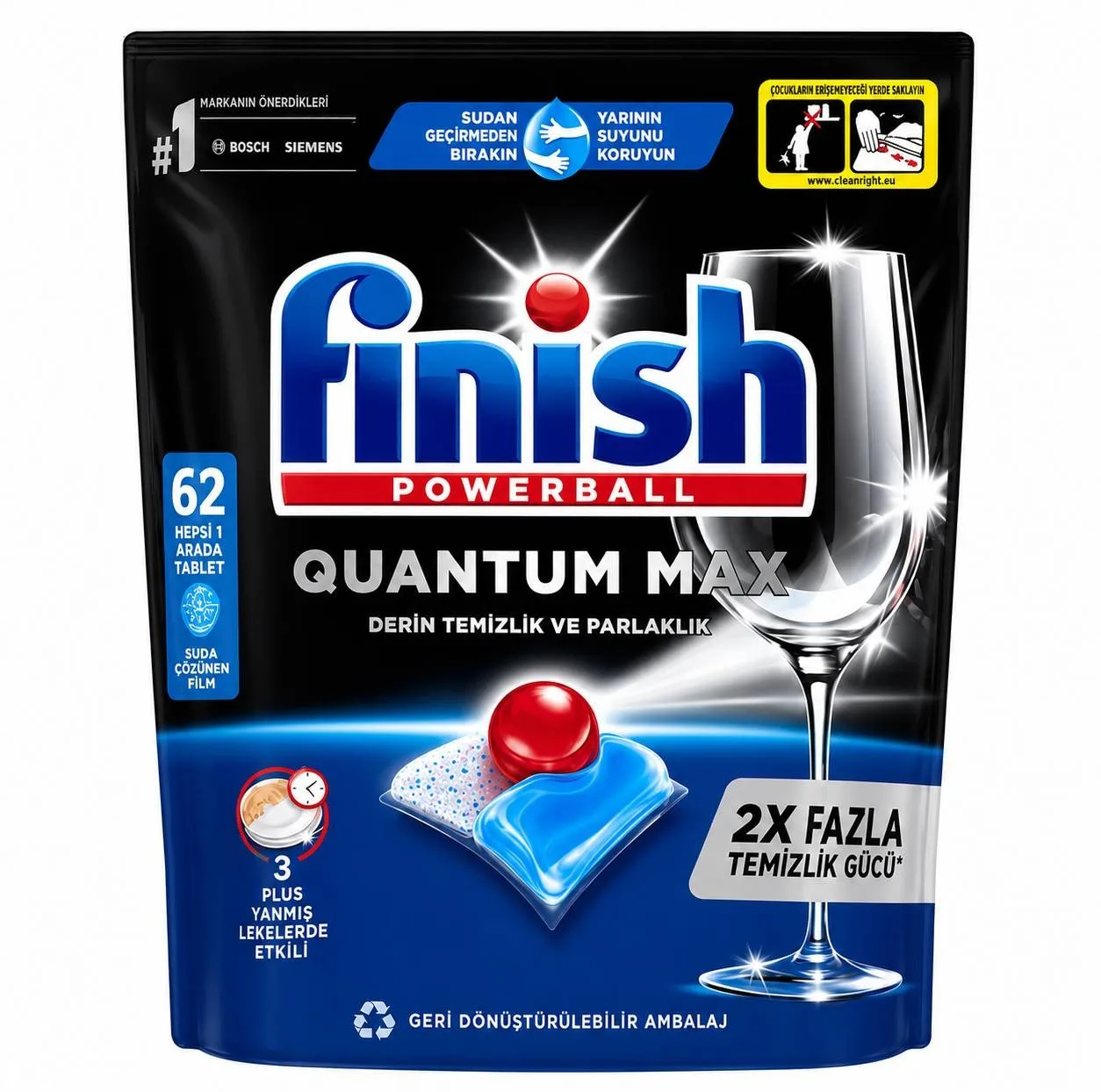 قرص ماشین ظرفشویی فینیش مدل QUANTUM MAX بسته 62 عددی