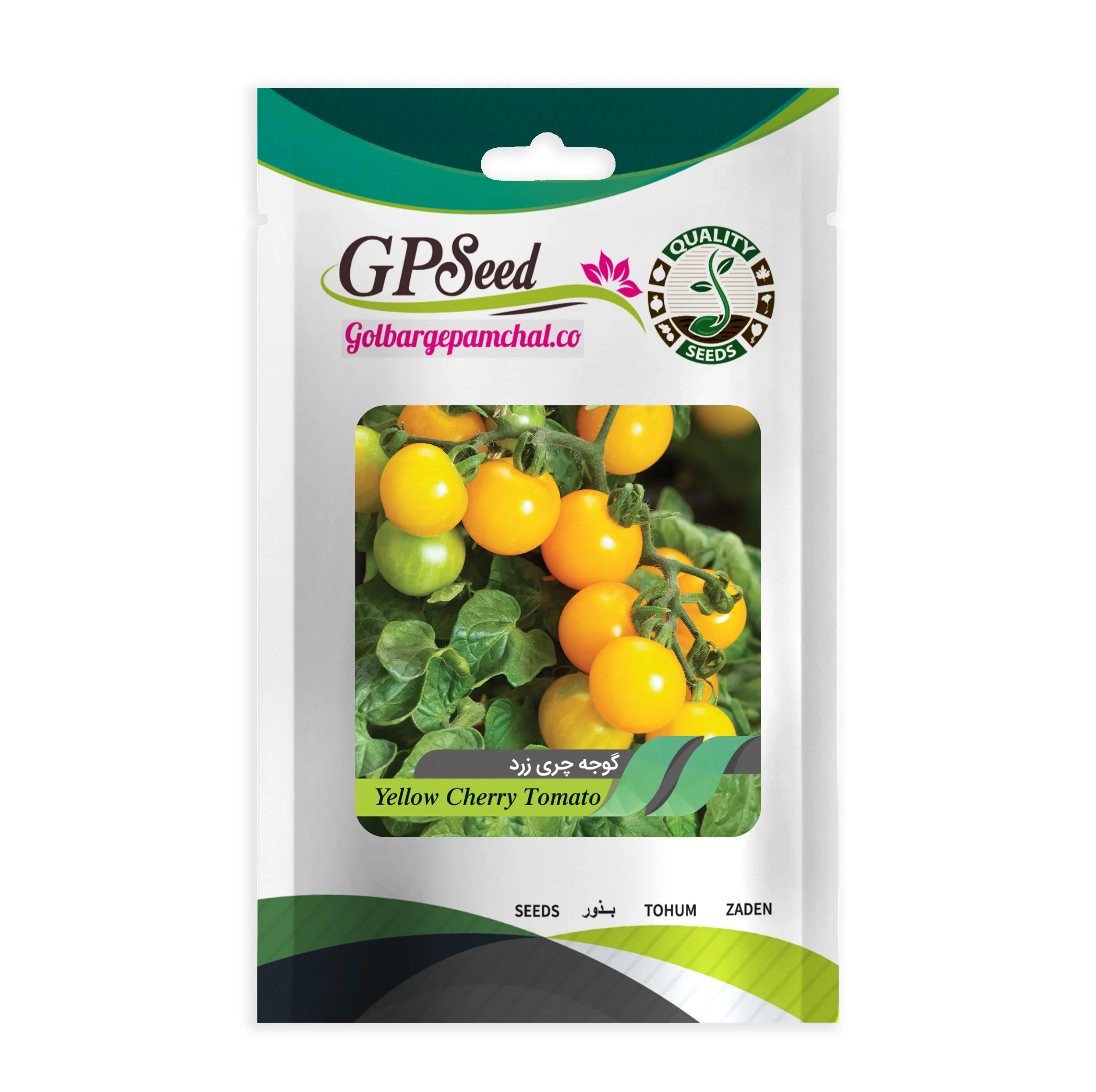 بذر صیفی جات گوجه گیلاسی و گوجه گلابی گلبرگ پامچال کد G-P-GP-012 مجموعه 12 عددی