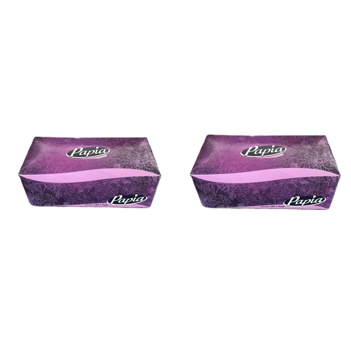 دستمال کاغذی 150 برگ پاپیا مدل box 4747 مجموعه 2 عددی