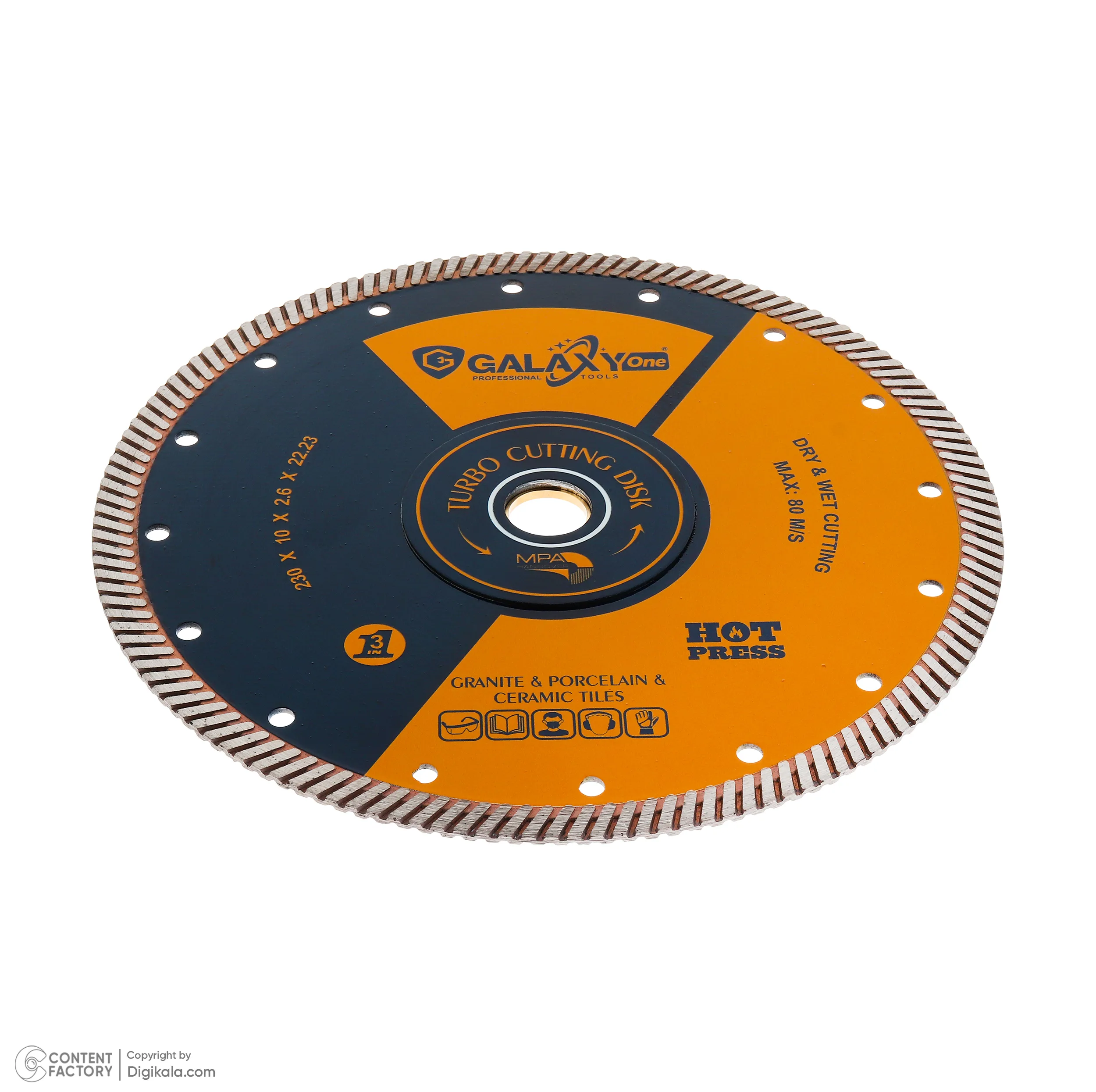 صفحه برش پرسلان گلکسی وان مدل TR230-Turbo سایز 230 میلیمتر
