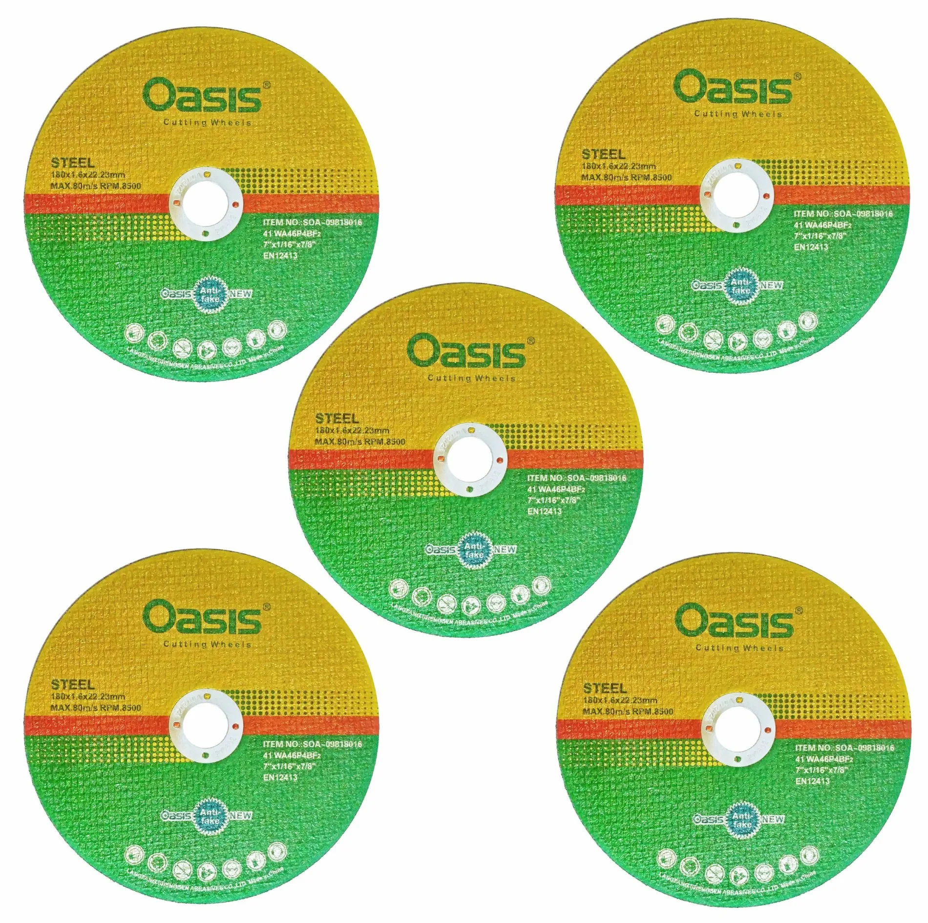صفحه فرز استیل بر اوسیس مدل  180X1.6 بسته 5 عددی