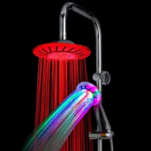 سردوش حمام پاپیروس مدل روشنایی خودکار LED-Crystal مجموعه 2 عددی