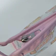 جامدادی مدل شفاف طرح دختر و خرگوش پینکی