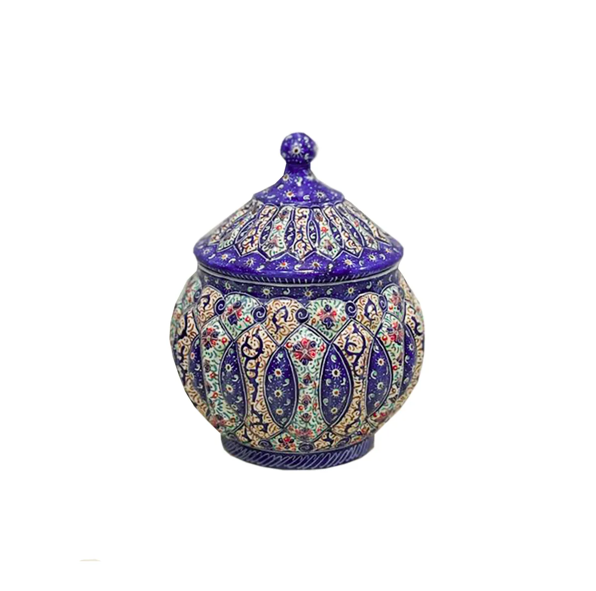 قندان میناکاری اسماعیلی مدل درب دار خانه بندی کد 841159-4