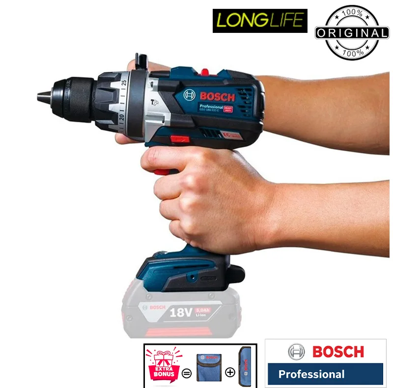 دریل پیچ گوشتی شارژی چکشی 18 ولت بوش مدل ( GSB 18V-110 C Brushless ( Without battery and charger