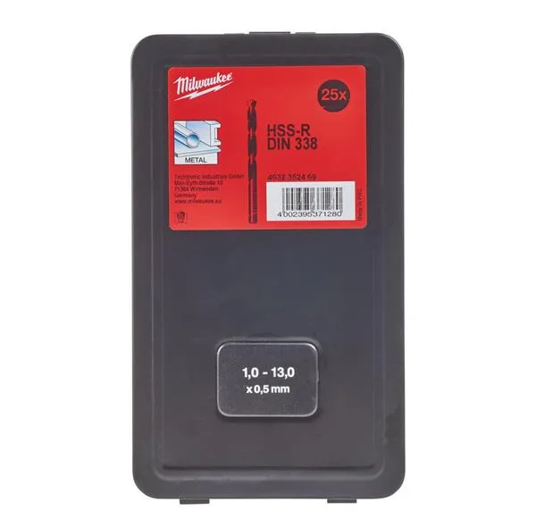 مته آهن میلواکی مدل HSS-RDIN338 مجموعه 25 عددی
