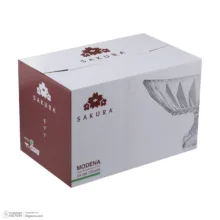 آجیل‌خوری کریستال ساکورا مدل مودنا پایه‌دار با طراحی تک‌طبقه و مناسب شست‌وشوی دستی