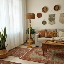 آباژور چوبی مدل رافیا
