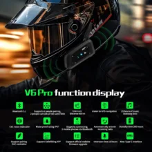 هدست کلاه کاسکت ایجاس مدل V6PRO-01