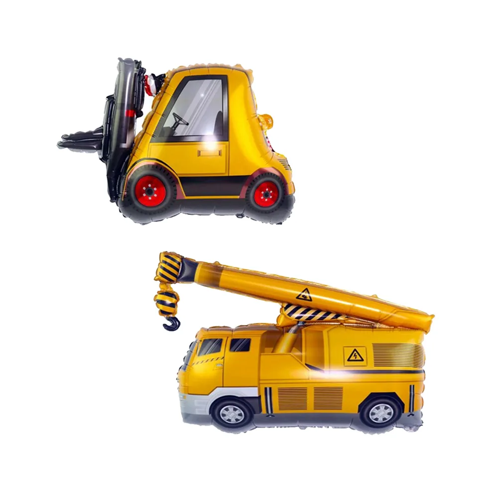 بادکنک فویلی سورتک مدل بیل مکانیکی و ماشین جرثقیل کد ST0546 بسته 2 عددی