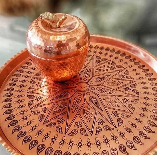 قندان مسی طرح سیب کد ZH04.2