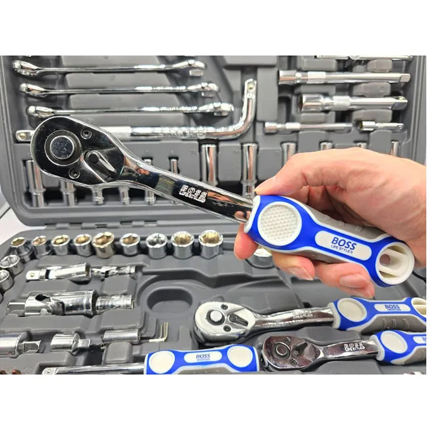 آچار بکس باس مدل BS-128 مجموعه صنعتی 128 عددی