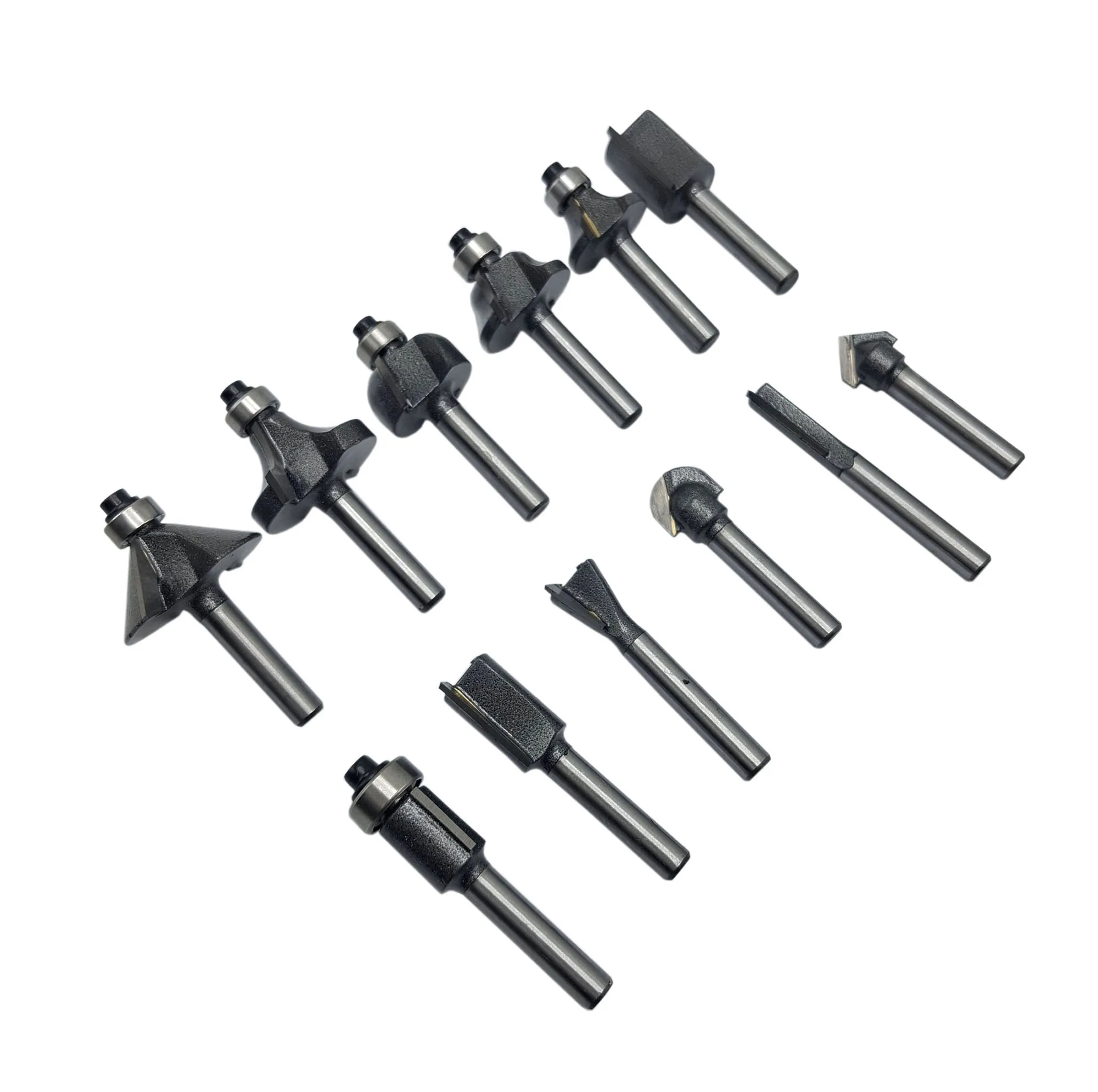 تیغ اوور فرز صنعتی پلاتینیوم مدل YP-SHEFT6MM مجموعه 12 عددی