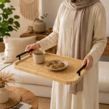 سینی مدل بامبو مستطیل بسته 3 عددی