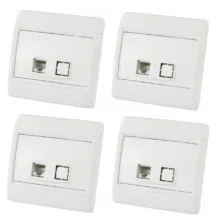 سوکت شبکه دلند مدل CAT6 بسته 4 عددی