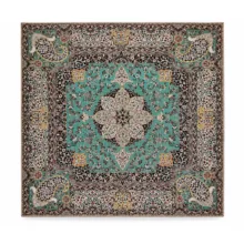 رومیزی ترمه مدل سرمه دوزی طرح ابریشم کسری