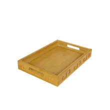 سینی دسته دار مدل مستطیل طرح ورساچه کد k1 سایز 22*33 سانتی متر