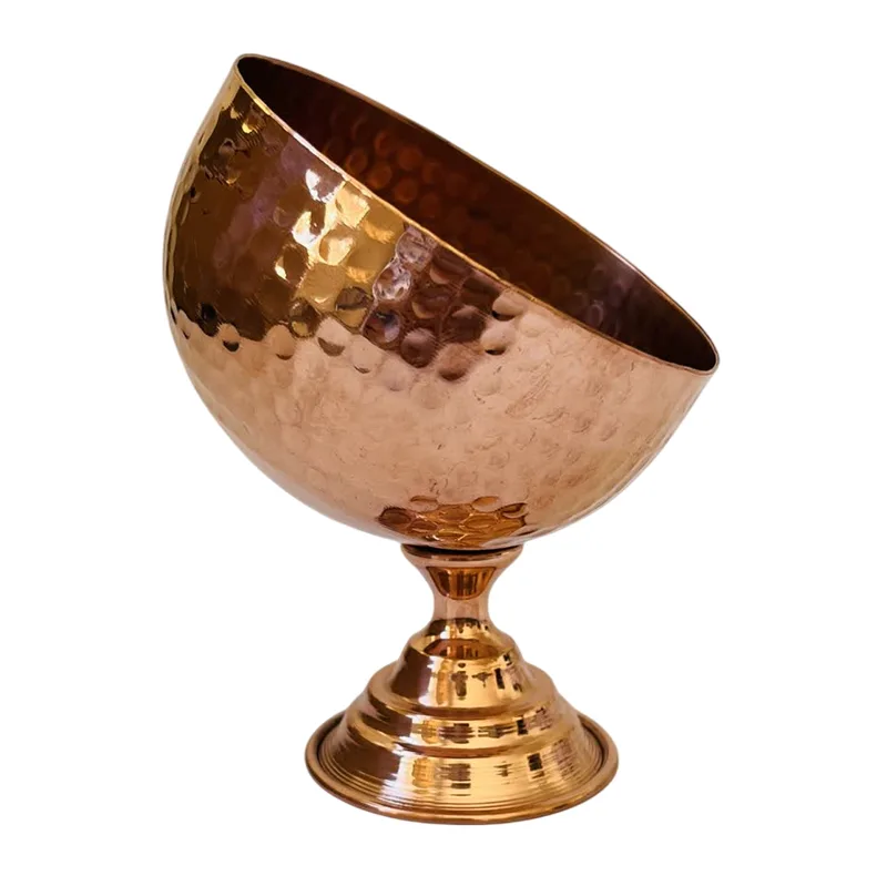 کاسه مسی مدل چکشی پایه دار کد ZH370.2