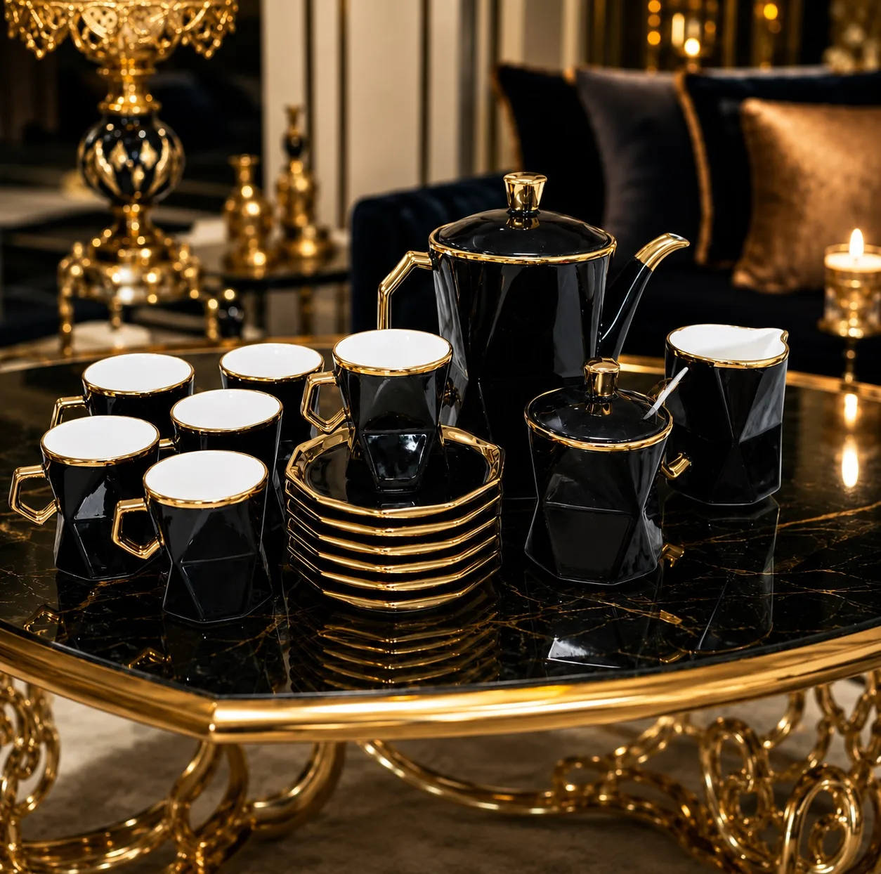 سرویس چای خوری 18 پارچه پاچی مدل ویکتوریا