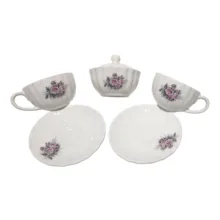 سرویس چای خوری 6 تکه 2 نفره مدل کنگره ای کد 002233