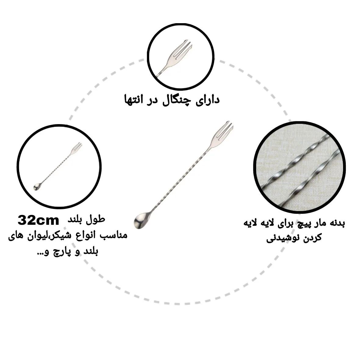 تال اسپون مدل fork مجموعه 6 عددی