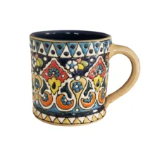 لیوان سفالی مدل میناکاری کد os