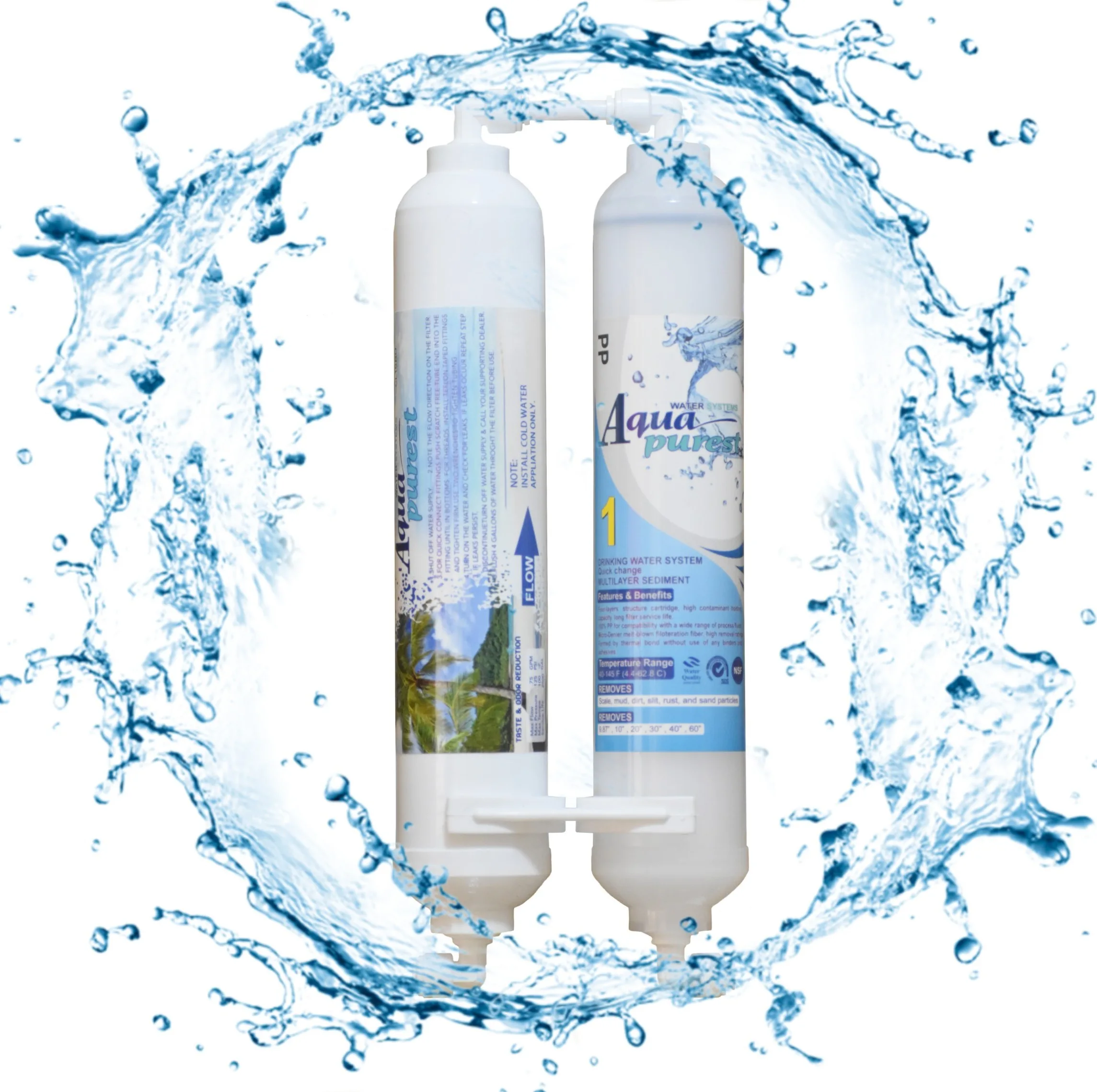 فیلتر پمپ اسپری آب و مه پاش آکوا پیورست شریعتی مدل الیافی رسوبگیر D 3360 مجموعه 6 عددی
