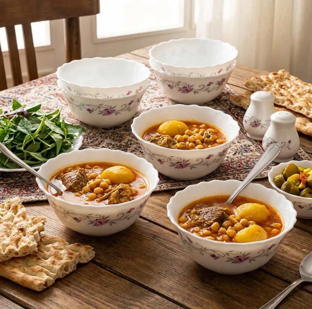 کاسه آبگوشت خوری پارس اپال مدل 124 درجه یک بسته 6 عددی